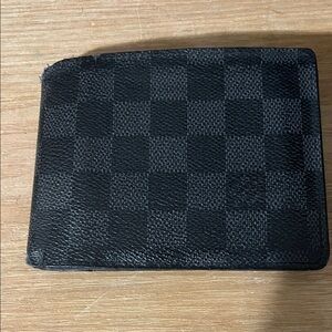Louis Vuitton Black Checkered Card Holder